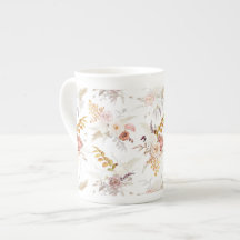 Boho Bege, Grama das Pampas Terracota Aquarela We