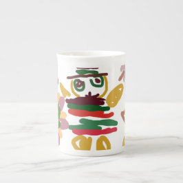 Caneca De Porcelana Bolo de gengibre dança louca  