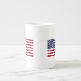 Caneca De Porcelana Bone China Mug com bandeira dos EUA