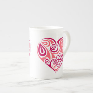 Caneca De Porcelana Bone China Mug - Heart