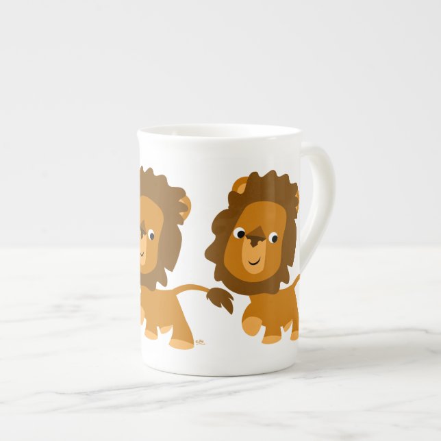 Caneca De Porcelana Bone China Tumg de Lion Bone (Frente Esquerda)