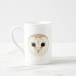 Caneca De Porcelana Bone-Coruja-Celeiro