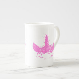 Caneca De Porcelana Bonita cabeça de unicórnio - Escolher cor de fun