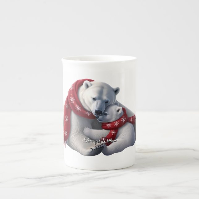 Caneca De Porcelana Bonita Tendência Moderna Engraçada Feliz Natal (Frente)