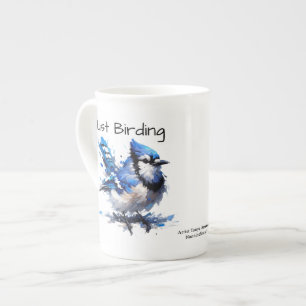 Caneca De Porcelana Bonito, Apenas Abençoando Jay Azul