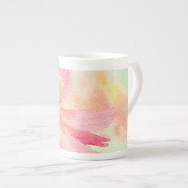 Caneca De Porcelana Bonito cor-de-rosa torta chinesa mug