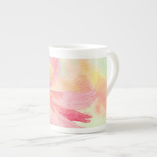Caneca De Porcelana Bonito cor-de-rosa torta chinesa mug