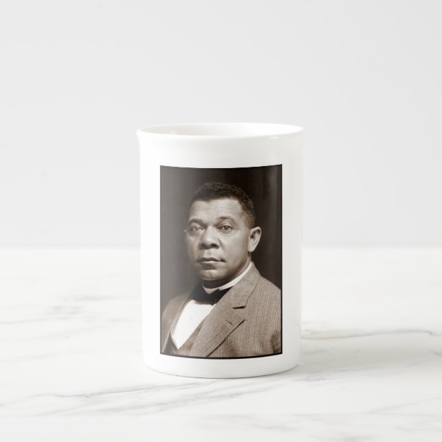 Caneca De Porcelana Booker Washington: Educador Afro-Americano (Frente)
