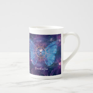 Caneca De Porcelana Borboleta Morpho / Galaxy Mandala