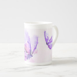 Caneca de porcelana Borboleta Roxa