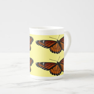 Caneca De Porcelana Borboleta Viceroy Belo Caráter Fotografia