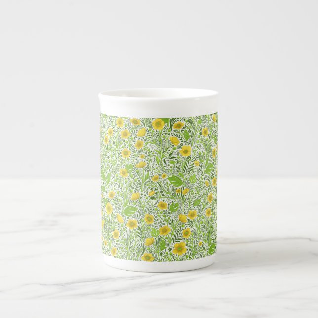 Caneca De Porcelana Botões em branco (Frente)