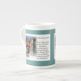 Caneca De Porcelana Boxer Oferece Onde O Amor Cresce