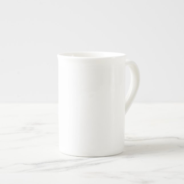 Caneca De Porcelana Branco sólido (Frente Esquerda)