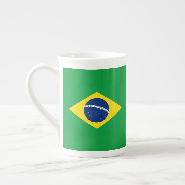 Caneca De Porcelana Brazil Flag World Cup 2026 Football Brasil Soccer (Esquerda)