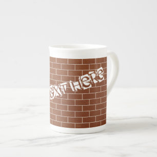 Caneca De Porcelana Brick Wall Mug - Texto Personalizado