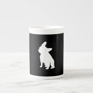 Caneca De Porcelana Cabeça de Bulldog Francesa, Roupa de Inclinação, C