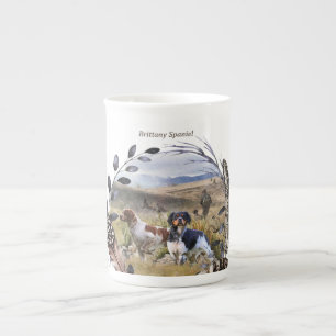 Caneca De Porcelana Caça de codorniz com uma Bretanha espanhola, Arte