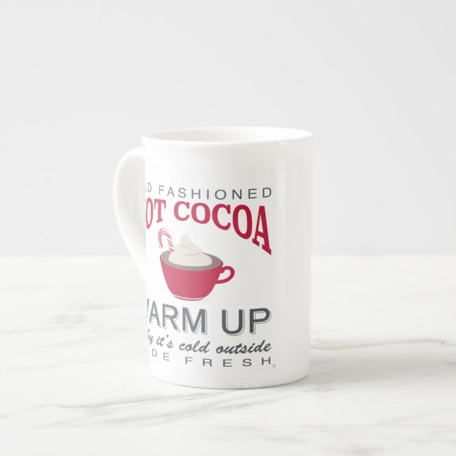 Caneca De Porcelana Cacau quente de fazenda de férias (Frente Esquerda)