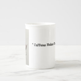 Caneca De Porcelana Caffeine me faz Hyper