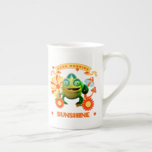 Caneca De Porcelana Camaleão Engraçado Bom Dia Sol Retro Arte