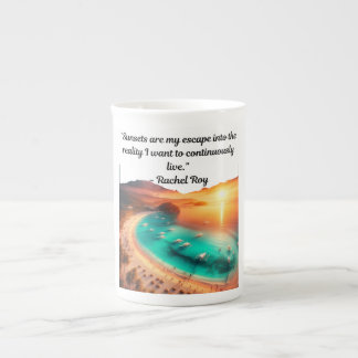Caneca De Porcelana Camisa T de escape sunset