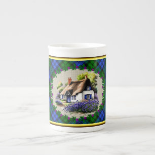 Caneca De Porcelana Campbell Thatch Cottage & Tartan Personalizado