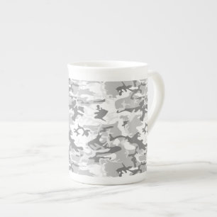 Caneca De Porcelana Camuflagem de Cinzas de inverno, Militar, Exército