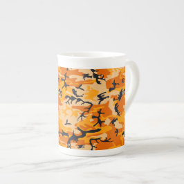 Caneca De Porcelana Camuflagem Laranja, Militar, Exército