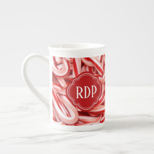 Caneca De Porcelana Candy Cane Custom Text Bone China Mug
