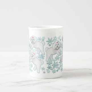 Caneca De Porcelana Cão bolonês e cão Bichon Frise Snowflake