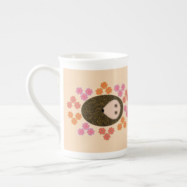 Caneca De Porcelana Cão-de-Ouro e Flores (Esquerda)