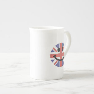 Caneca De Porcelana Cara britânica da bandeira