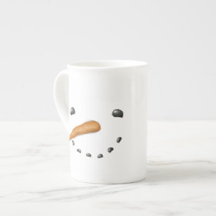 CANECA DE PORCELANA CARA DO BONECO DE NEVE