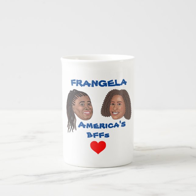 Caneca De Porcelana Caricatura de Frangela (Frente)
