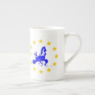 Caneca De Porcelana Cartão da união Européia com círculo de estrel