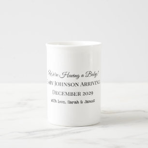 Caneca De Porcelana Cartão de Revenda de Bebê Personalizado