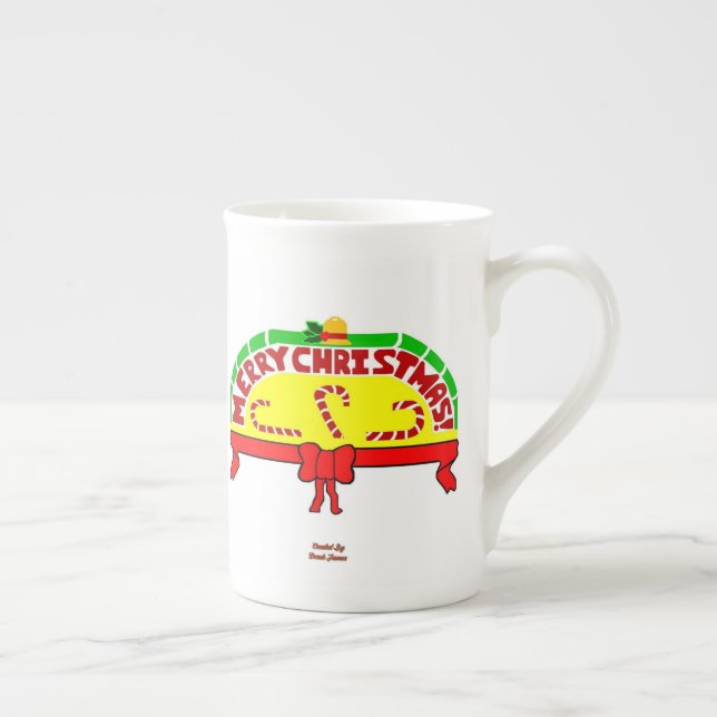 Caneca De Porcelana Cartões de natal Ossos da China (Direita)