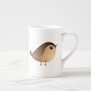 Caneca De Porcelana Cartografia de Pássaro Sparrow