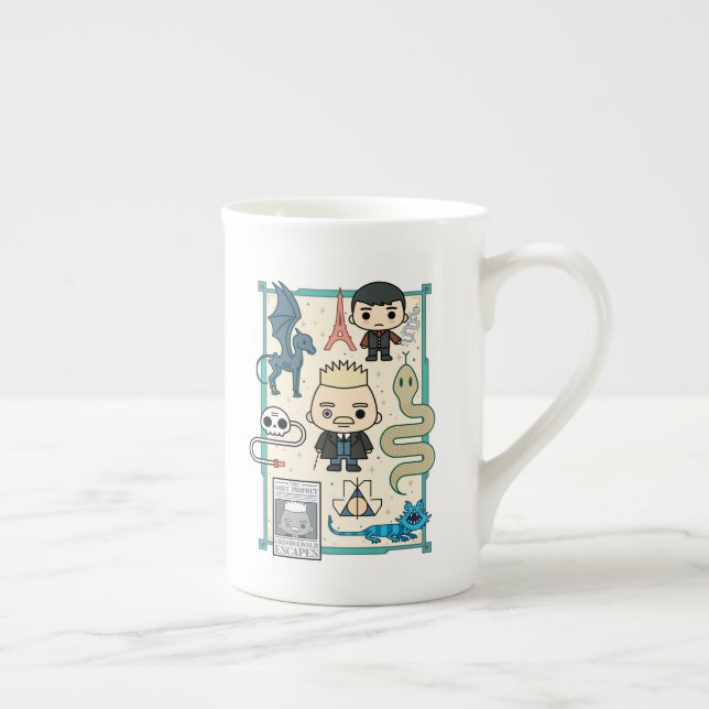 Caneca De Porcelana Cartografia GELLERT GRINDELWALD™ & Barebone (Direita)