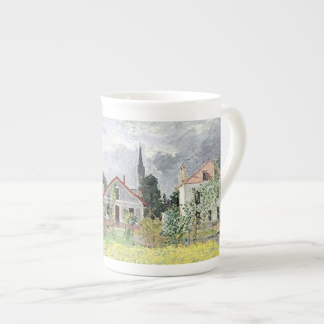 Caneca De Porcelana Casas em Argenteuil Claude Monet (Frente Esquerda)