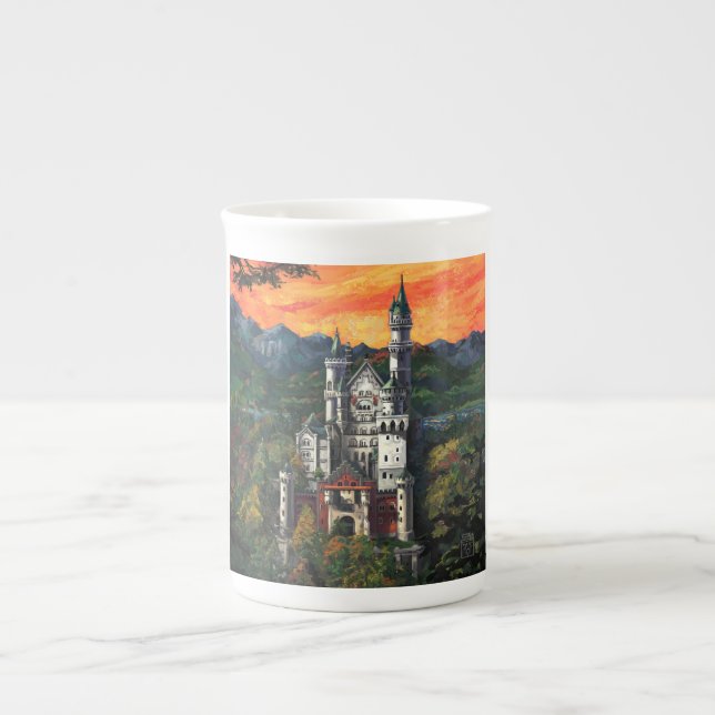 Caneca De Porcelana Castle Schloss Neuschwanstein (Frente)