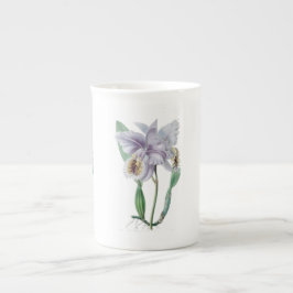 Caneca De Porcelana Cattleya Orchid Botanic Bone China Mug