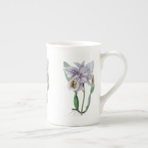 Caneca De Porcelana Cattleya Orquídea - Osso Botânico China Mug