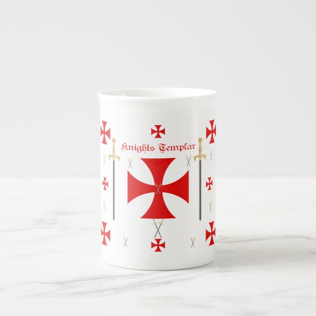 Caneca De Porcelana Cavaleiros Templar (Frente)