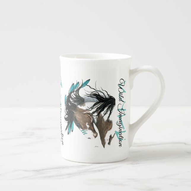 Caneca De Porcelana Cavalo Majestoso por Imaginação Selvagem de Bihrle (Direita)