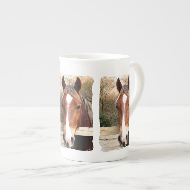 CANECA DE PORCELANA CAVALOS (Frente Esquerda)