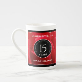 Caneca De Porcelana Celebração Elegante de Aniversário de Casamento de