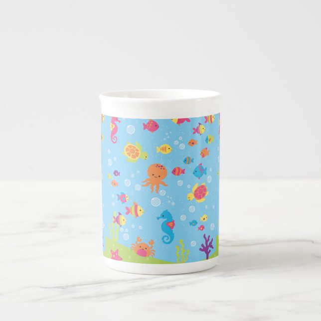 Caneca De Porcelana Cena Submarina Cuta (Frente)