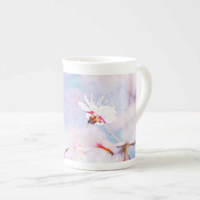 Caneca De Porcelana Cereja Japonesa - Sakura em Bloom (Frente Esquerda)